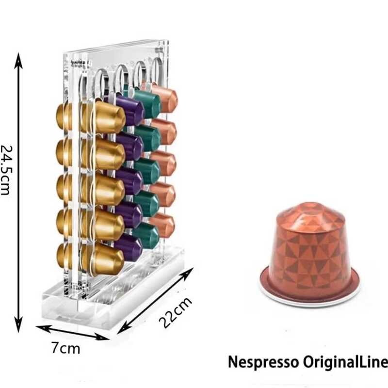 20/48 E PCS Acrylic Nespresso Orihinal Na Rack Capsule Storage ...