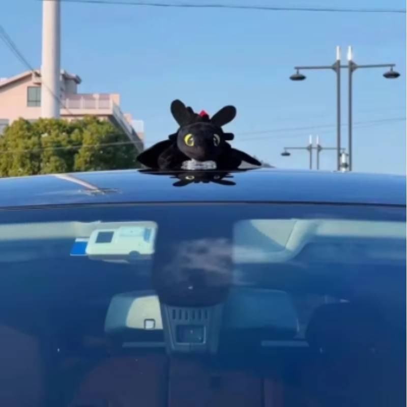 Toothless Doll Car Motorcycle Helmet Decoration Teeth Dragon Cartoon ...