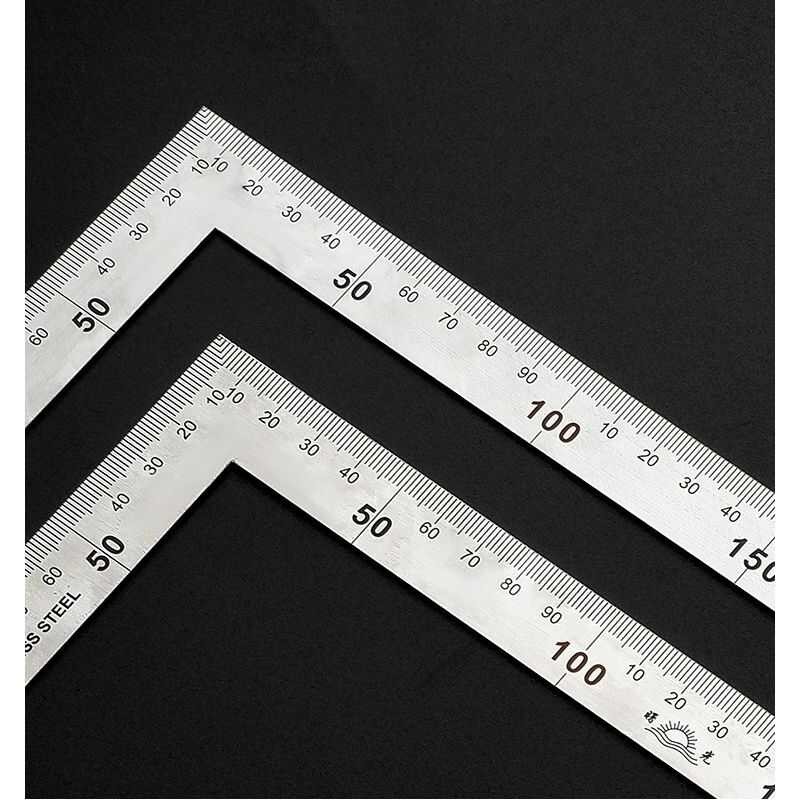 ღ Stainless steel 90 aluminum alloy, thickened 300 degree wooden L ...