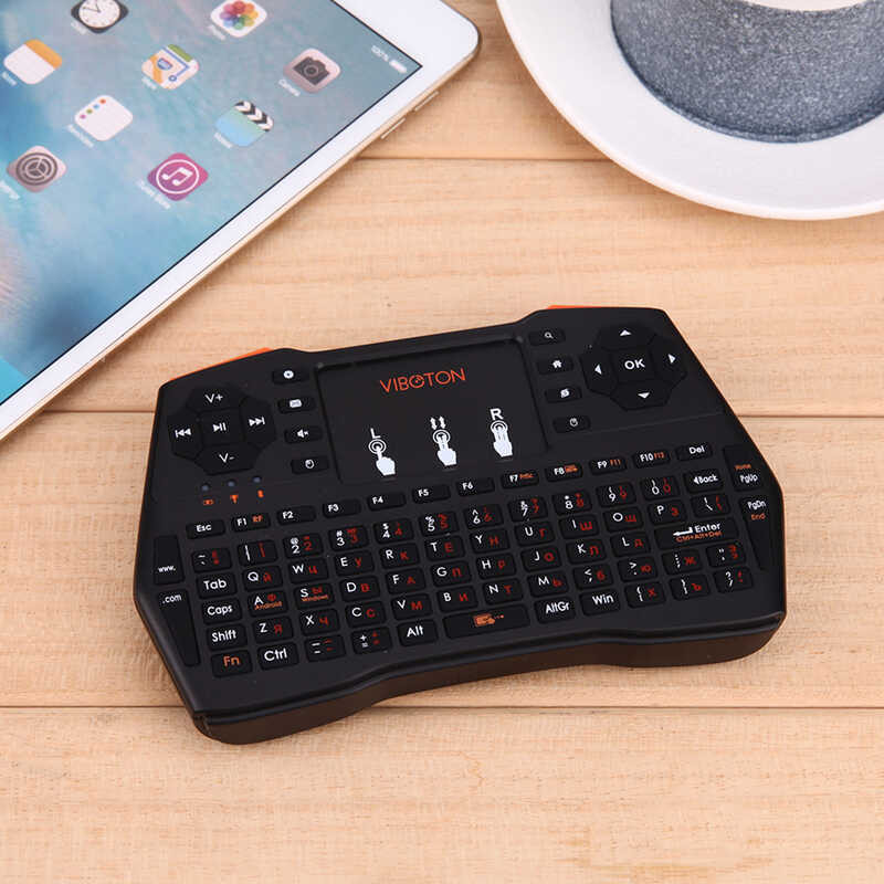 Plus I8 Mini 2.4G Wireless Keyboard Fly Air e Touchpad for TV PS Englis ...
