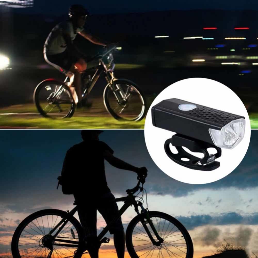 Rechargeable Waterproof Bike Light Set, Front Rear LED Cycling Warning ...