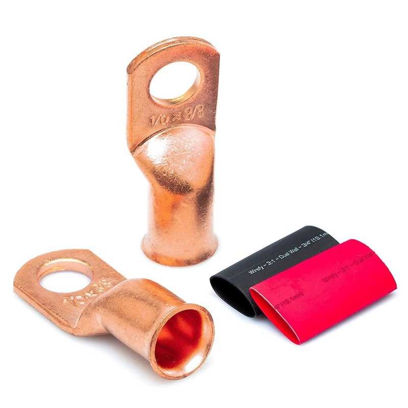 American standard AWG terminal with 2:1 heat shrink tubing gold copper ...