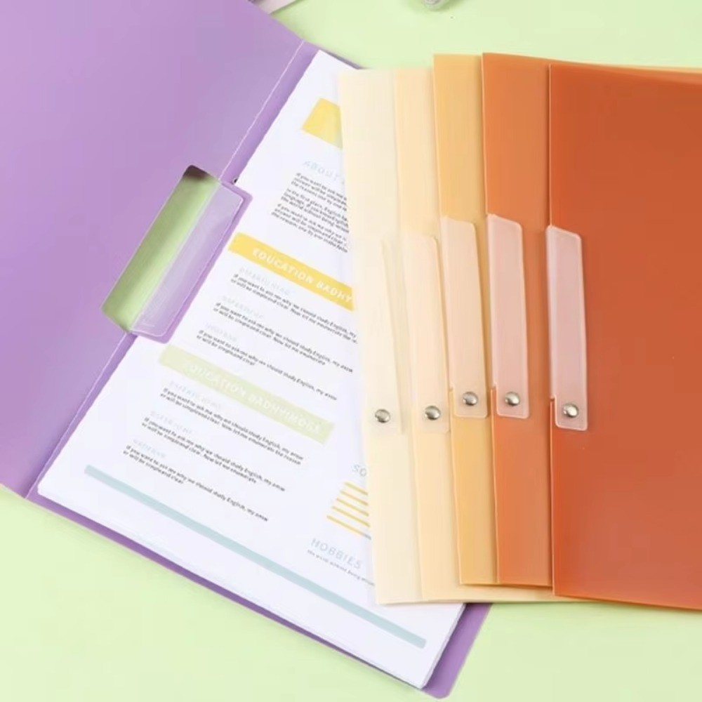5Pcs/Set L Type Gradient Folder Waterproof Plastic Folder Storage Bags ...