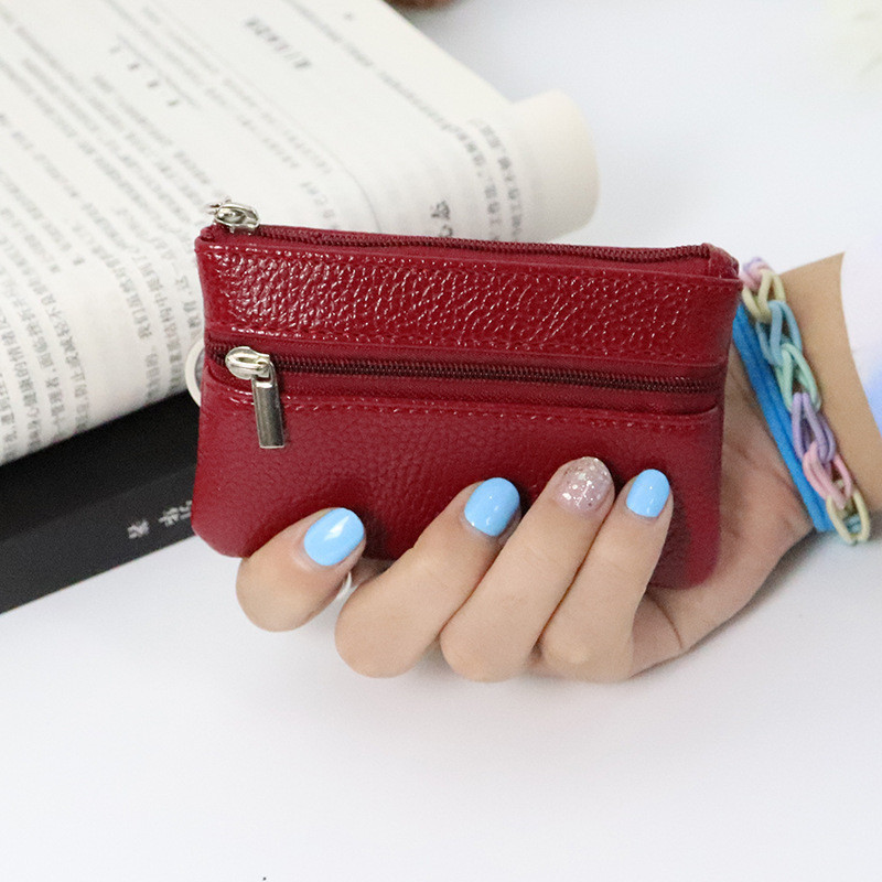 Women Mini Change Purses Coin Pocket Wallets Key Chain Holder Zipper ...
