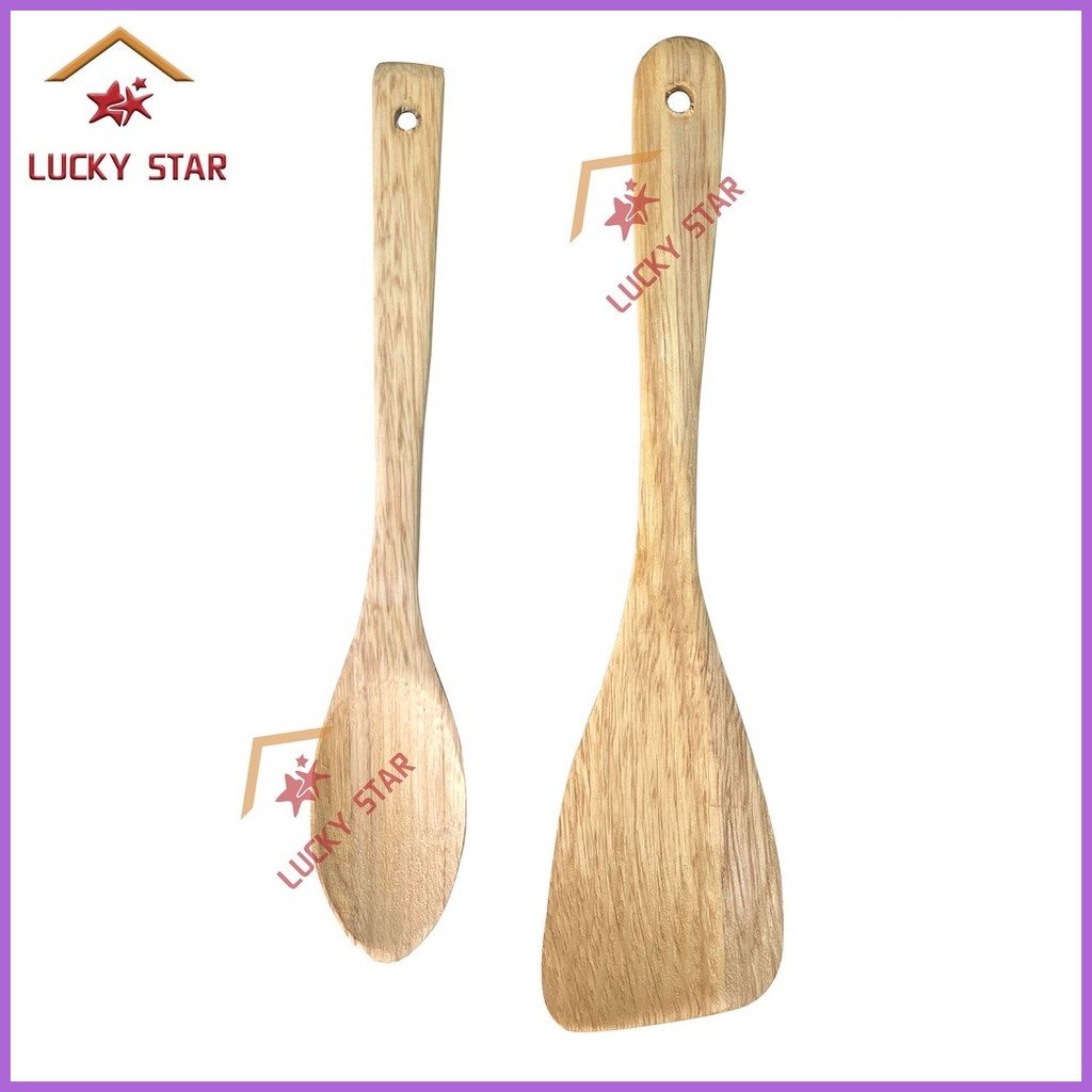 2in1 Wooden Utensils Set / Sandok/Sansi/Spatula/Sianse/LUCKY STAR ...