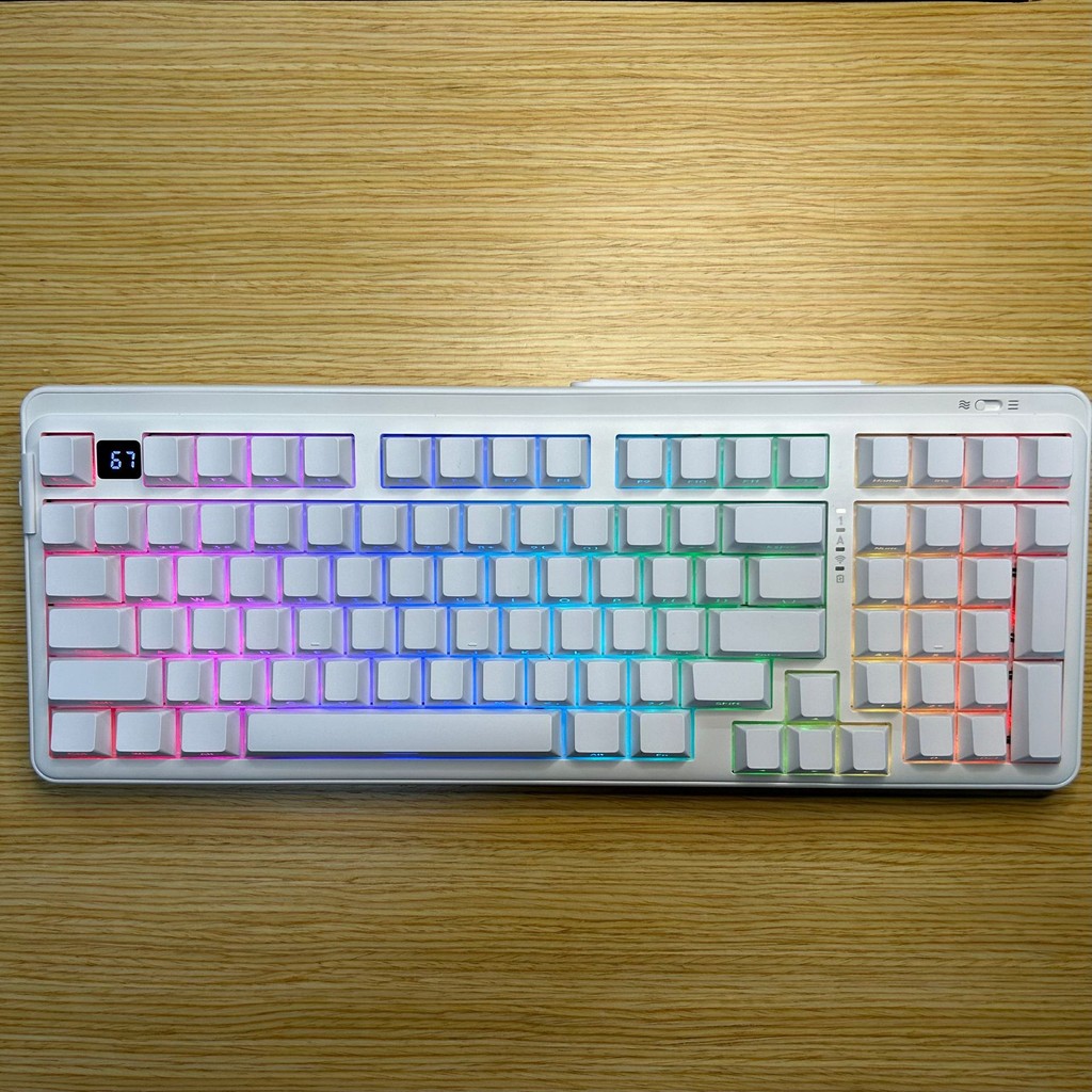 136 keys White（Boxed）side font transmits light OEM profile PBT keycap ...