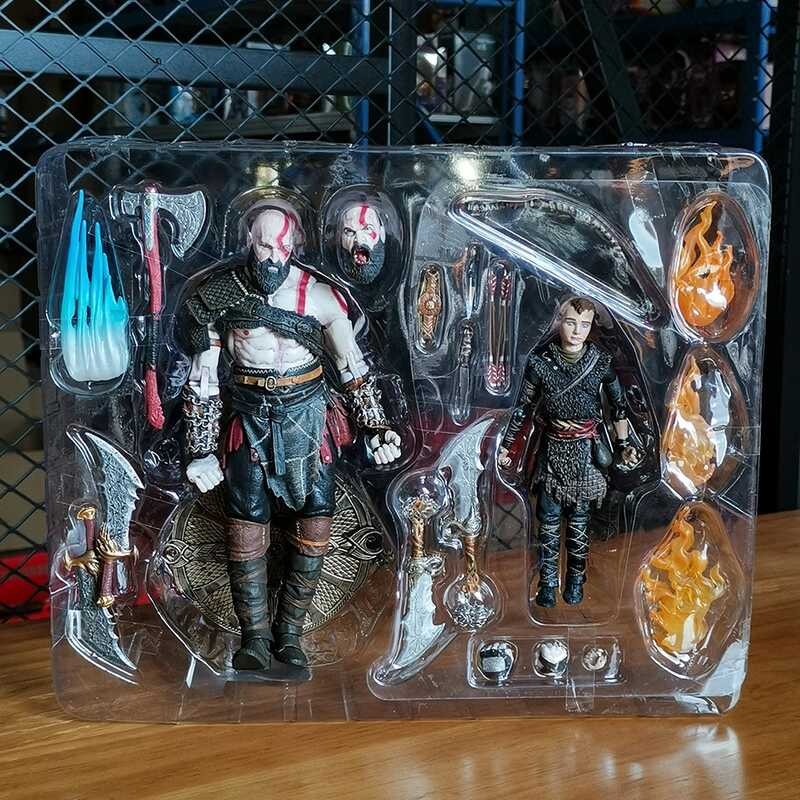 Figura de acción NECA God of War de 14 20cm, Kratos & Atreus Ultimate