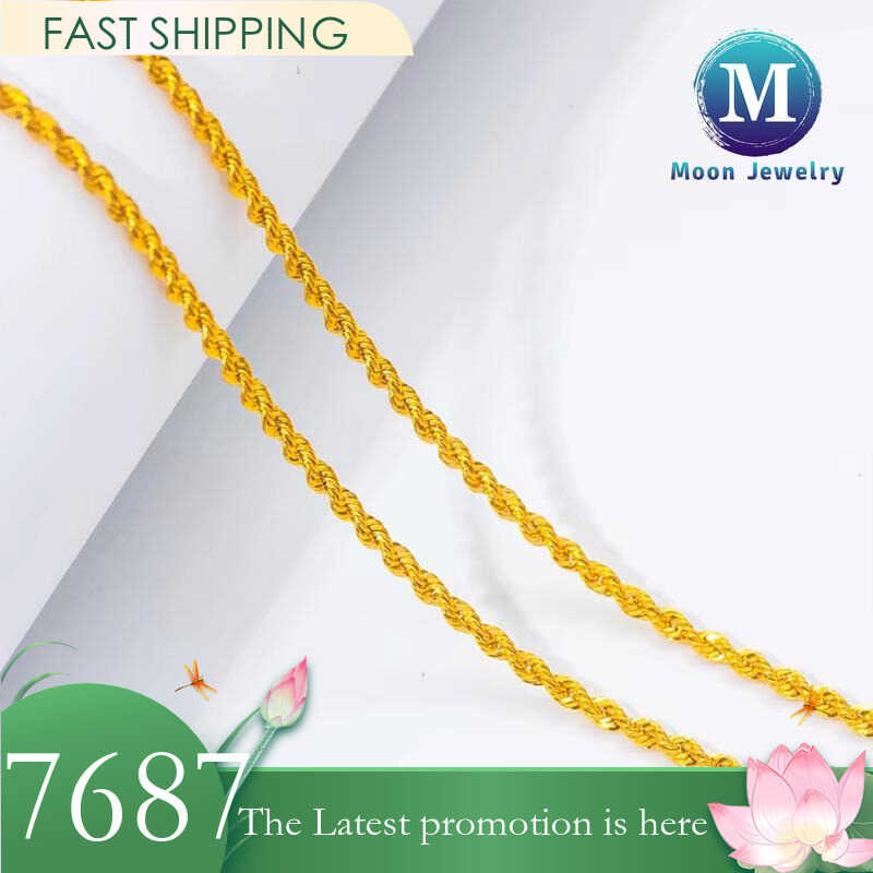 Arat Twisted Rope Chain Necklace Saudi Gold | Shopee Philippines