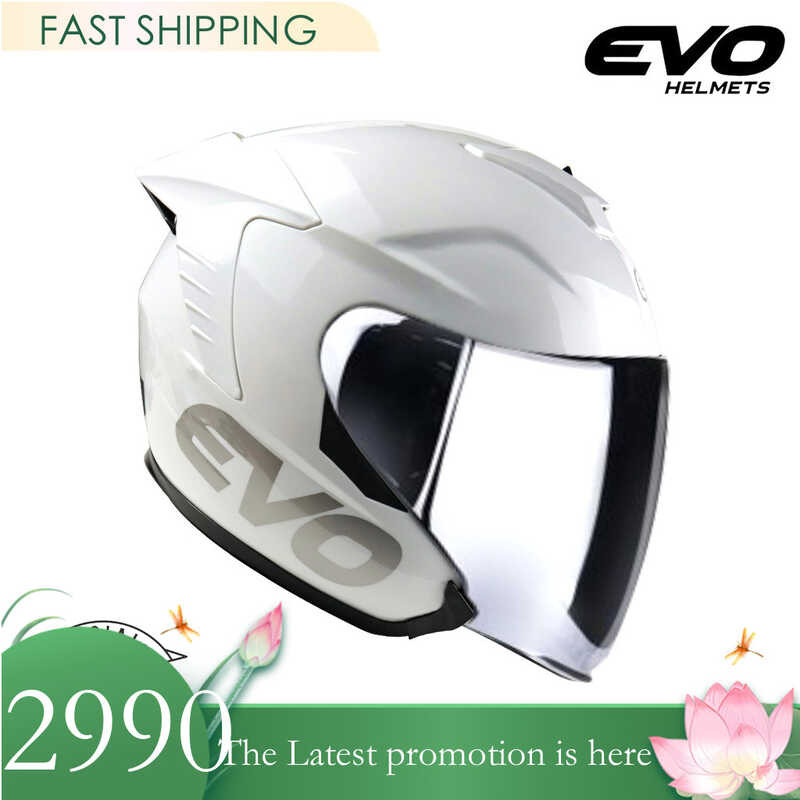 COD EVO Rx-5 Plain Half Face Dual Visor Helmet With Free Clear Lens ...