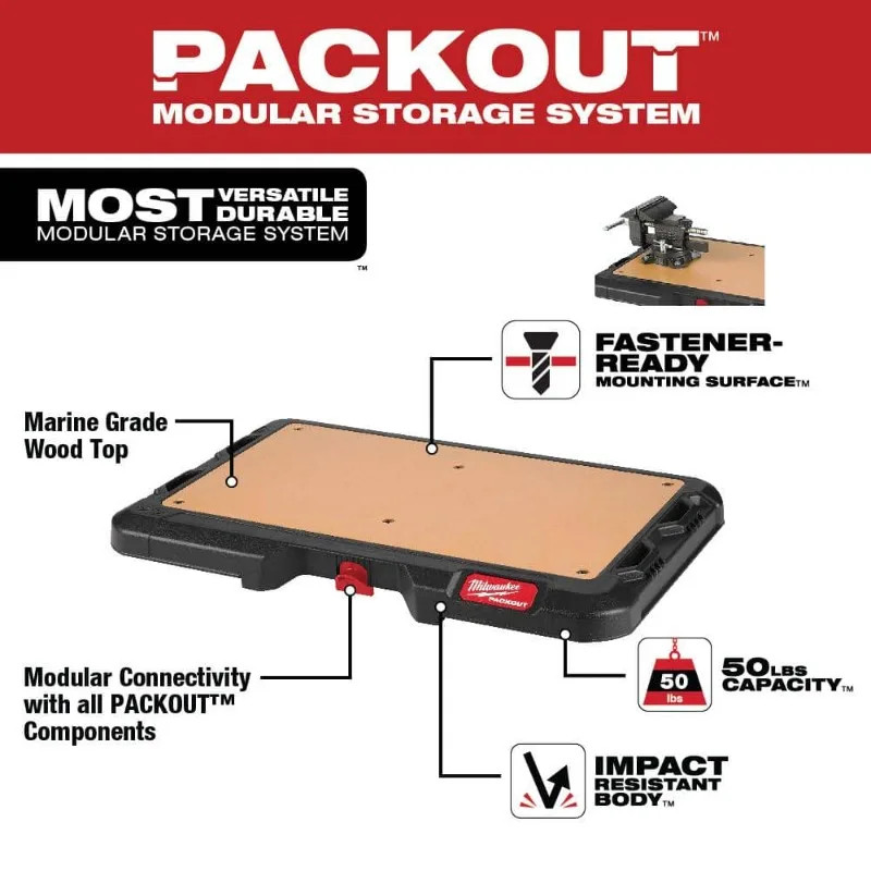 Milwaukee 48-22-8488 PACKOUT Customizable Durable Workbench ...