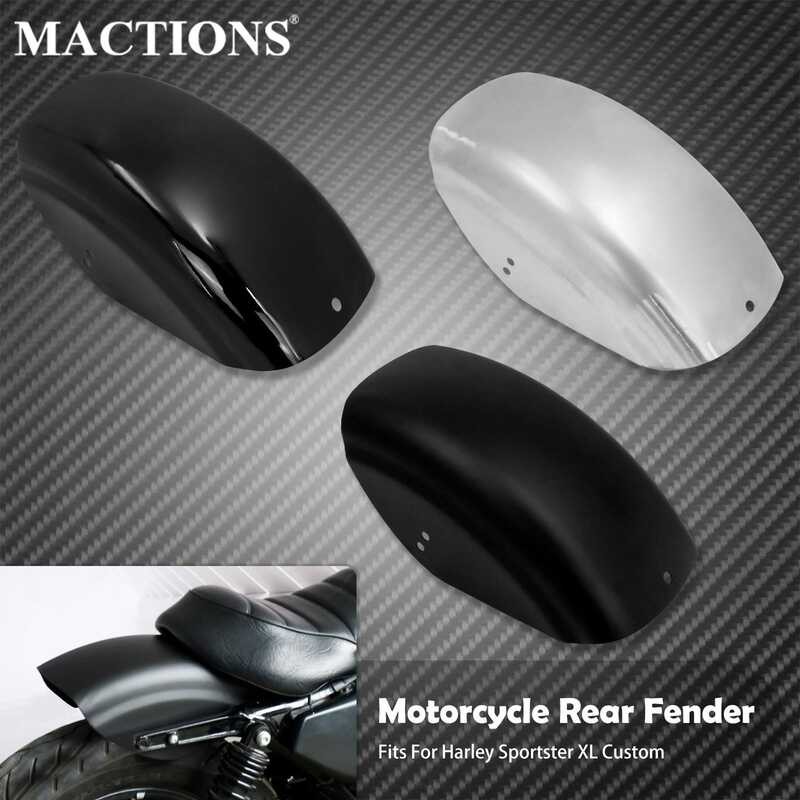 Motorcycle 4 Short Flat Rear Fender Bobber Cafe Racer Mudguard Cover ...