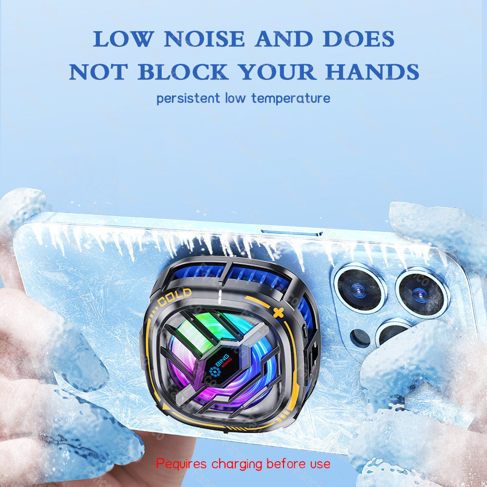 Phone Cooler for Gaming 10W Phone Cooling Fan with Fan Speed Settings ...