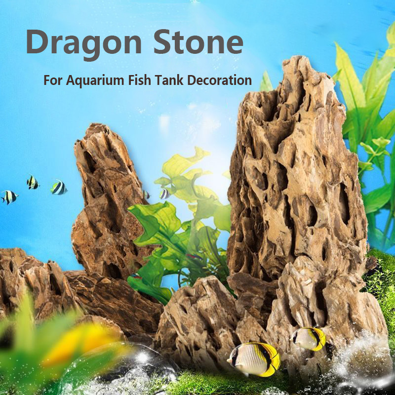 S/M/L Dragon Stone Big Size Natural Aquarium Stone Rock for Fish Tank ...