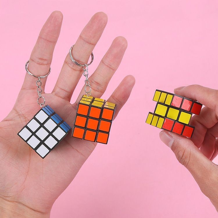 Third-Order Small Rubik's Cube Keychain Mini Small Rubik's Cube Carry ...