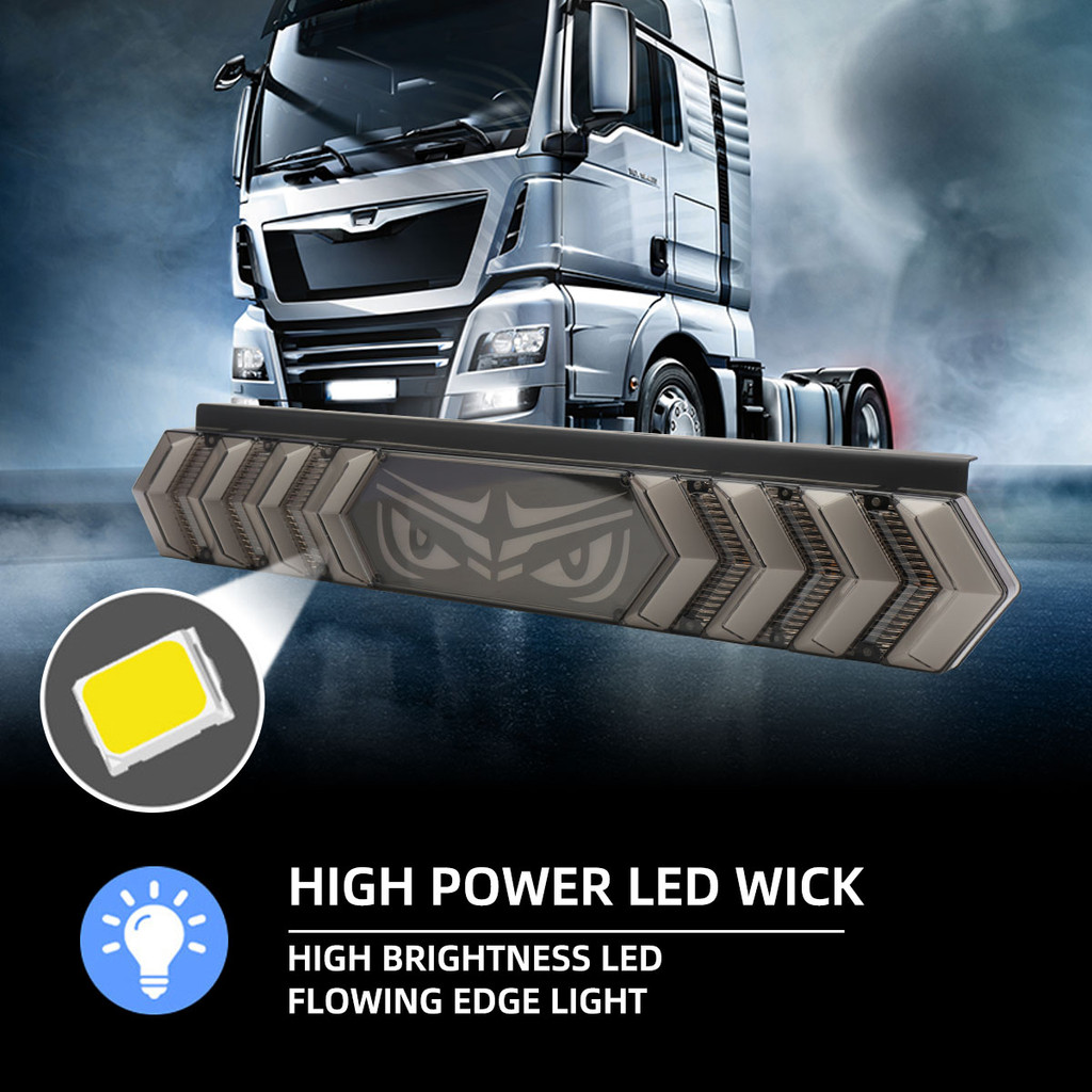 12V-24V Demon Eye Truck Tail Light RGB Flowing Flash Truck Turn Signal ...