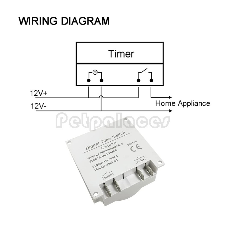 220v Digital Time Switch CN101A LCD Display Power Programmable Timer ...