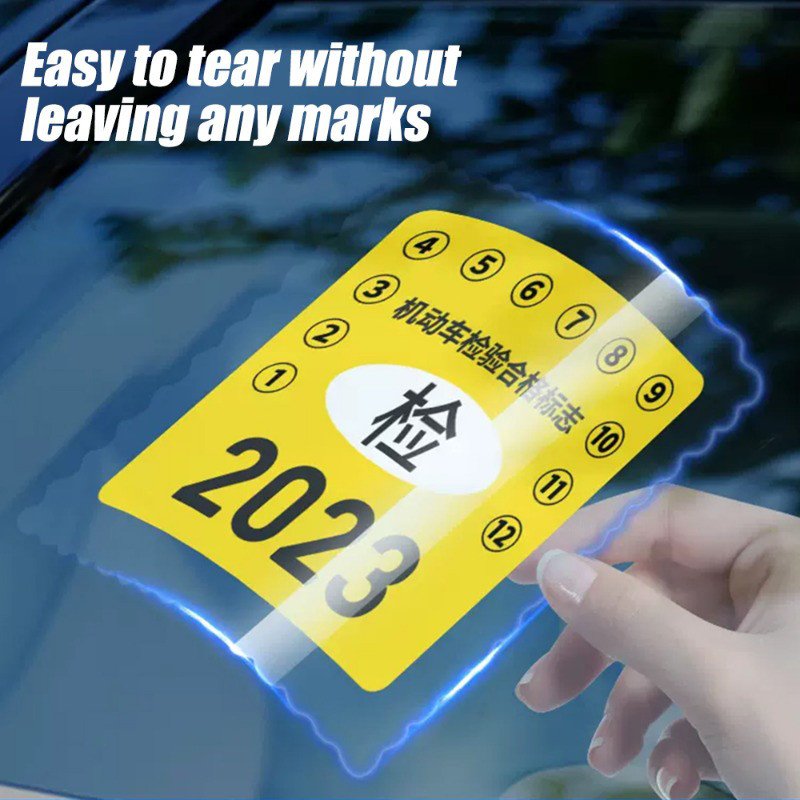 3Pcs/Pack Car Windshield Electrostatic Stickers Transparent Annual ...