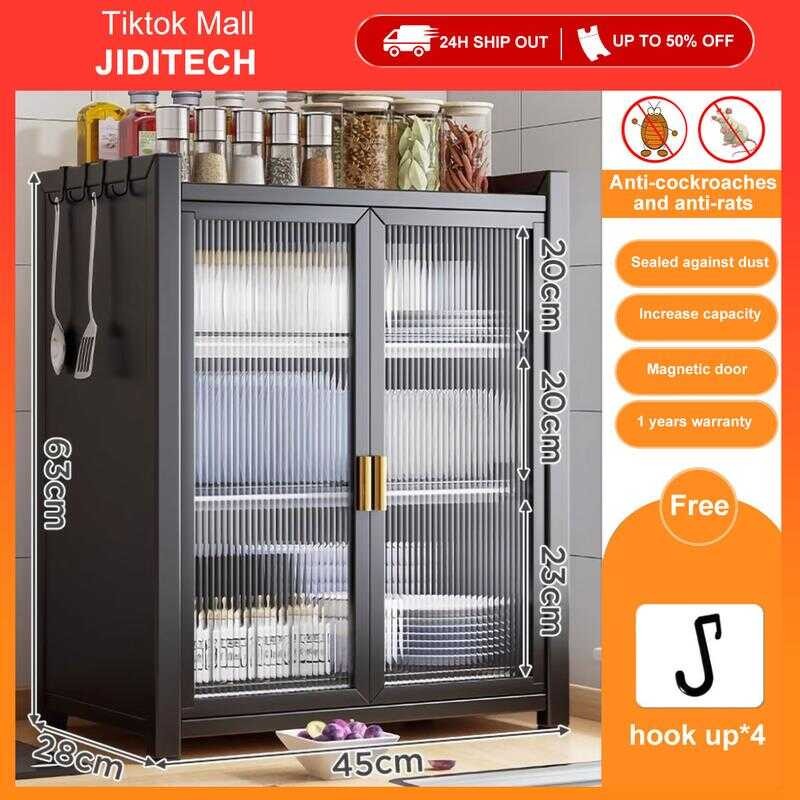 Jiditech Dish Rack 2/3-Tier Drainer Cabinet Kitchen Countertop Plate ...