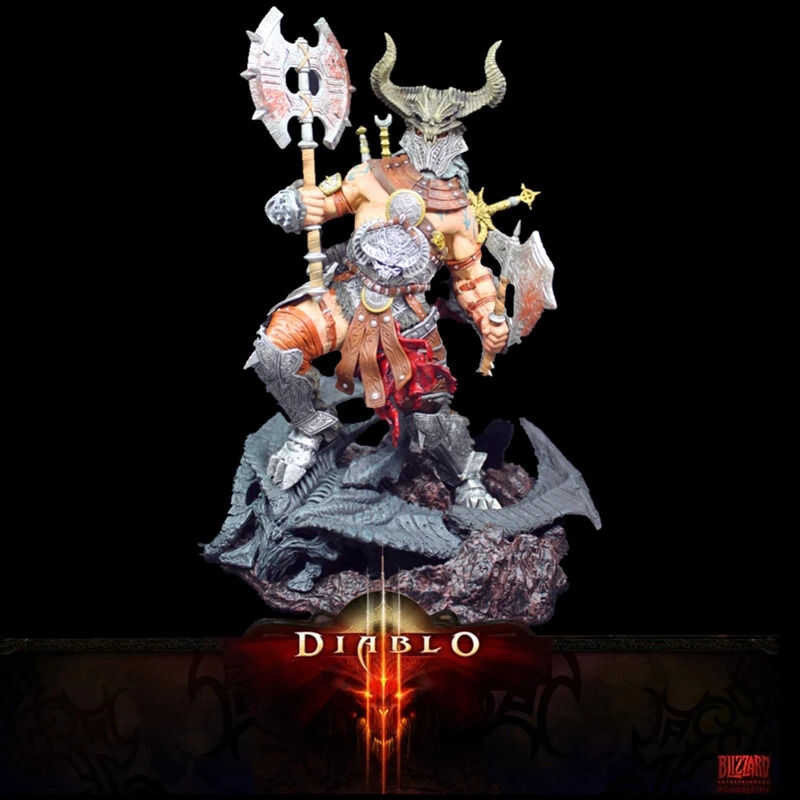 3 Game Diablo Anime Figure Barbarian Four Horsemen Tabletop Model Dolls ...