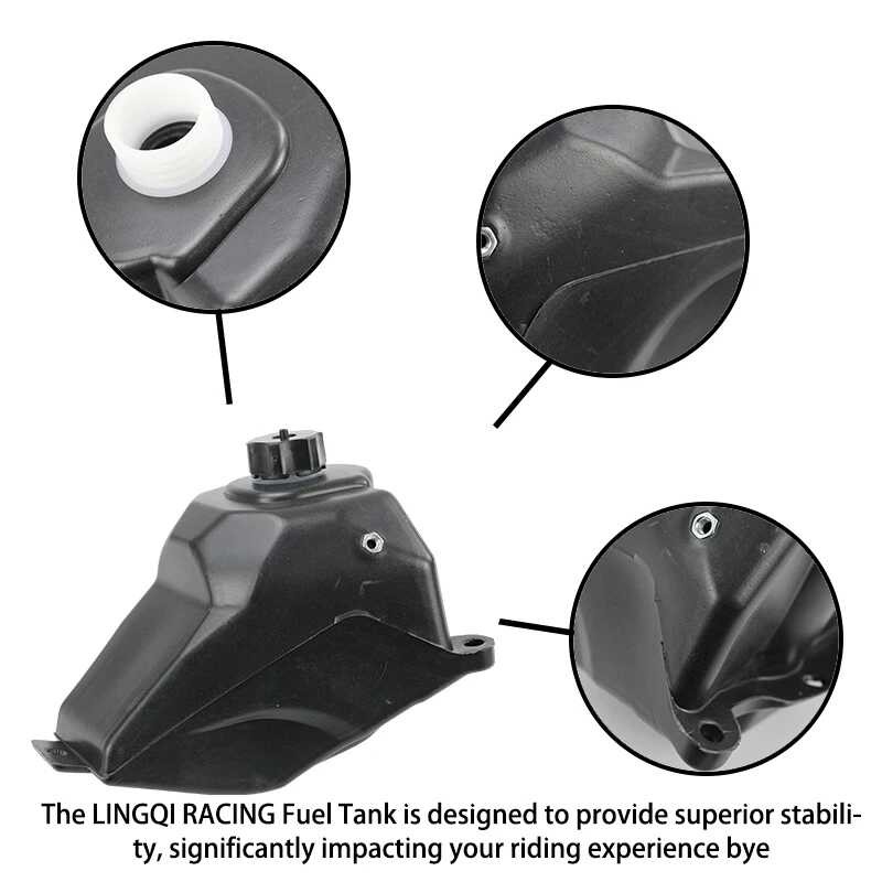 LY GQI RACING PP Plastic Parts Fuel Tank Gas Petrol Oil Tanks Black ...