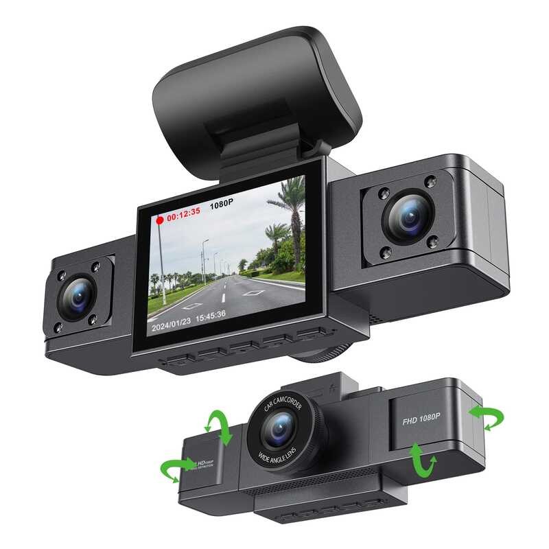 Channel 3 Dash Cam Black Box 3 Cameras - Video Recorder Tatlong Lens ...