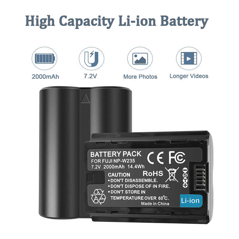 For Np-W235 ♁ W235 FUJI Camera Battery Fujifilm 100S GFX 50S II X-T4 X ...