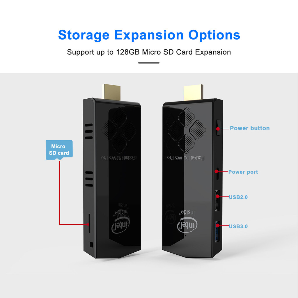 T5 Intel Atom Z8350 licensed windows10 Mini PC desktop computer stick ...