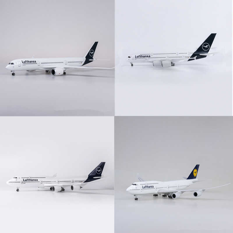 1/160 & Scale Boeing Airplane A350/A380/B747-8 Lufthansa Aire Model ...