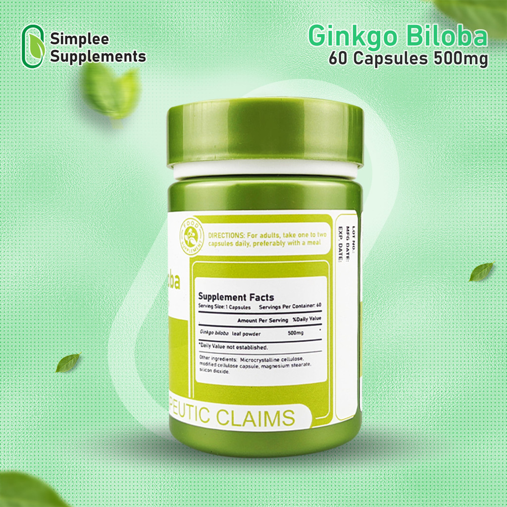 Simplee Ginkgo Biloba Capsule Supplement Shopee Philippines