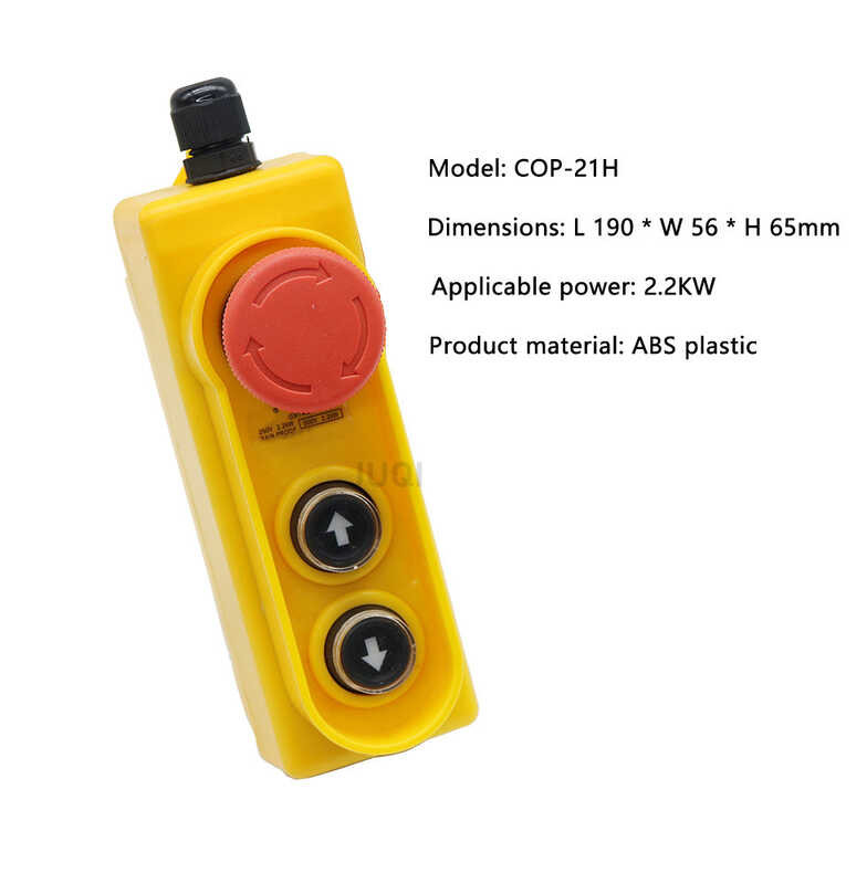 Hoist Push Button Switch 2A/5A 250V/500V 2 Ways Hoist Crane Push Button Switch I.599754496