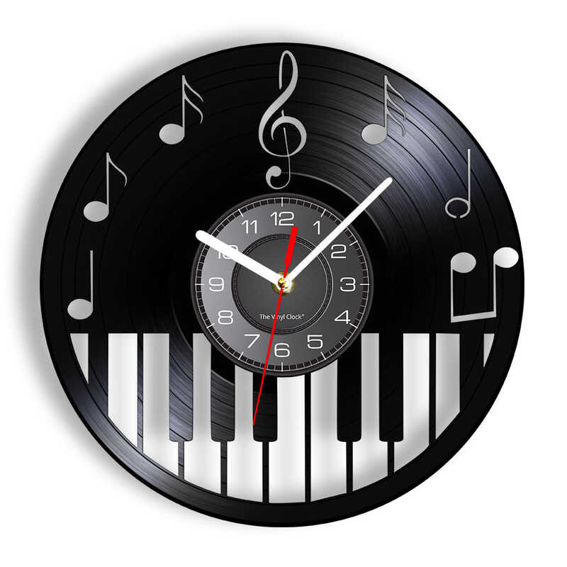 Piano 2 Keyboard Vinyl Modern Design Notes Music Studio Decor Album ...