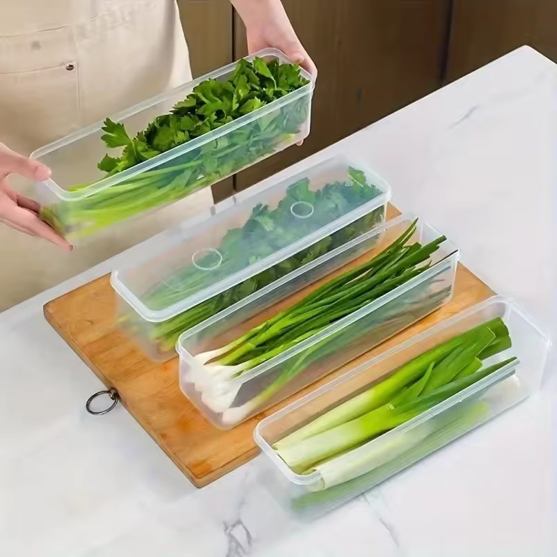 1/3/5Pcs Transparent Spaghetti Scallion Storage Boxes / Food Fresh ...