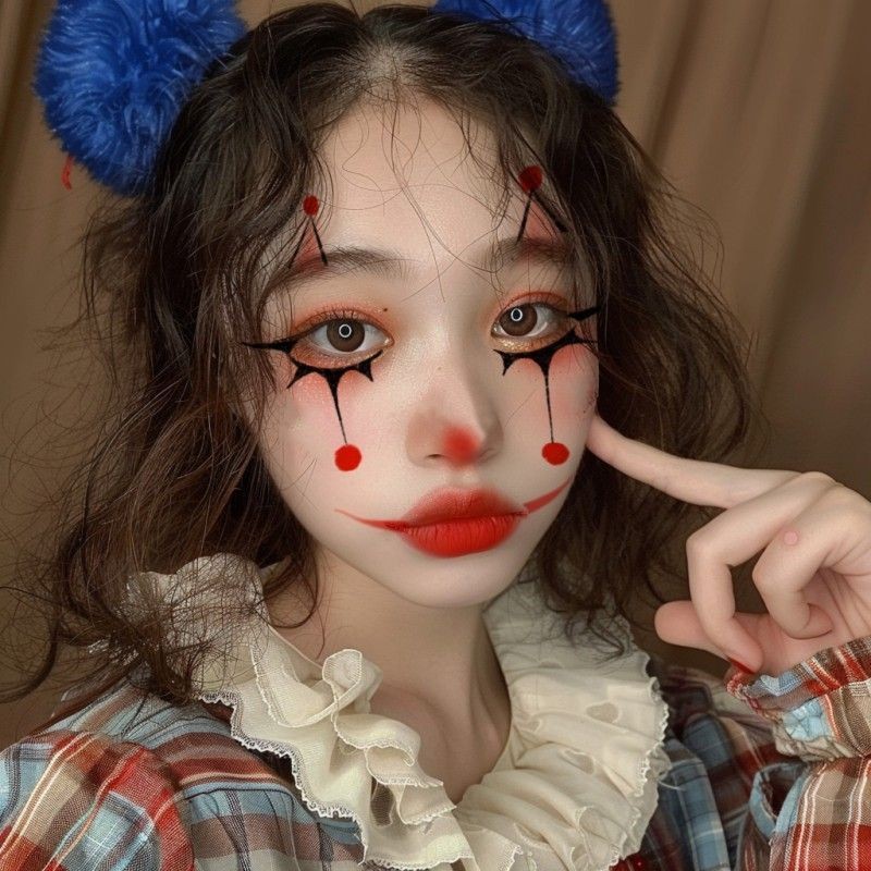 Halloween Clown Tattoo Stickers Simulation Scratches Blood Fake Wounds ...