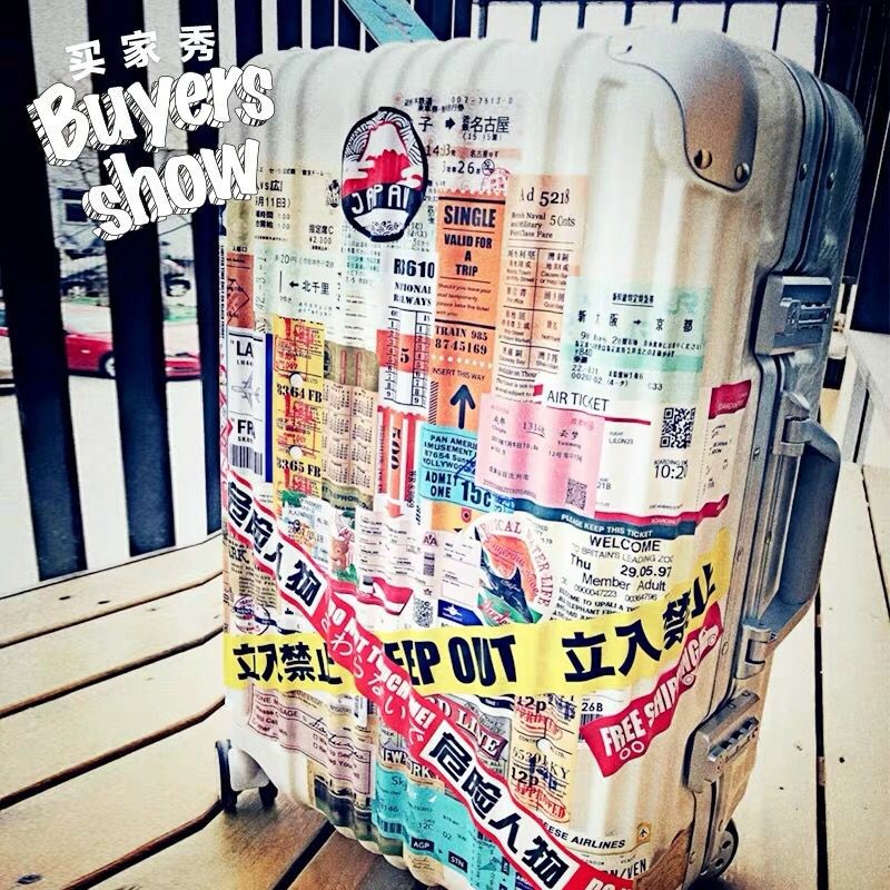 42 Pieces Large Sheet rimowa Luggage Stickers Retro Waterproof Suitcase ...