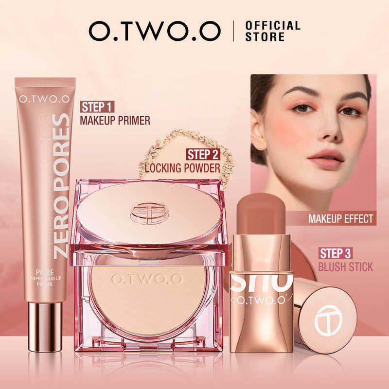 3Pcs Set O.Two.O Waterproof Compact Powder Blush Cream Stick Invisible ...