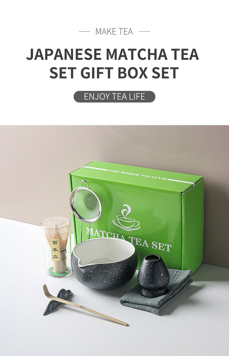 4/7Pcs Matcha Tea Set Traditional Japanese Pouring Spout Matcha Bowl ...