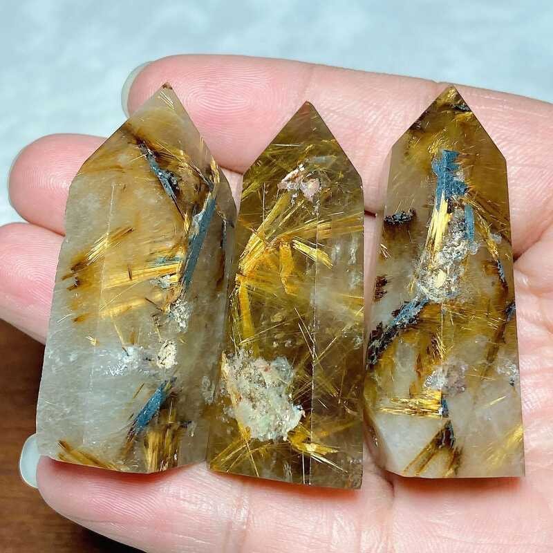 Crystal Natural Golden Rutile Tower Point High Quality Healing ...