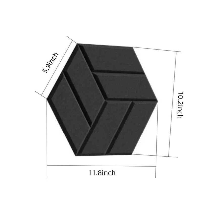 Self-Adhesive 1K Acoustic Hexagon Design Soundproof Solid Figure Wall ...