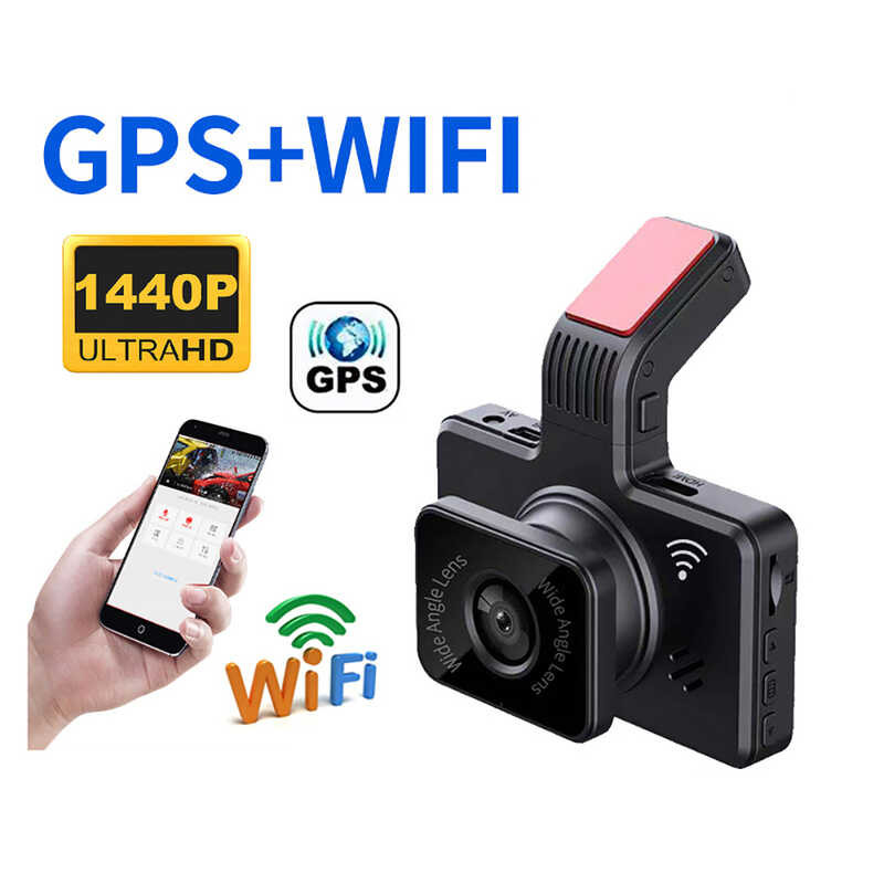 384 Wifi DVR GPS Dash Cam 2K 1440P Drive Video Recorder Vehicle Camera ...