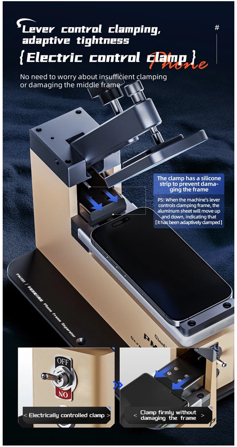 Qianli PM361 Electric Phone Frame Separator Electric Control Clamp ...