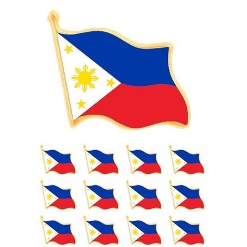 3pcs Philippine flag lapel pin Philippines National flag lapel pin for ...
