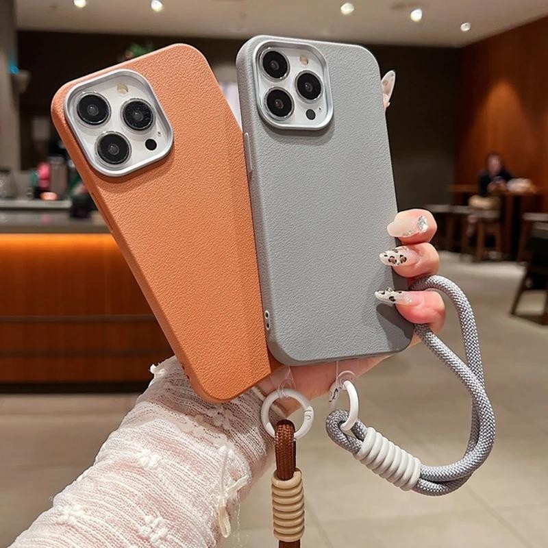 Candy Color Lychee Pattern PU Leather Phone Case For Realme 9i 8i 7i 6i ...