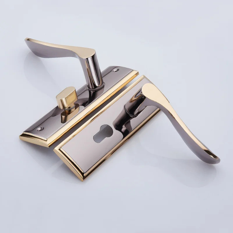 Modern Mute 7F Room Handle Fashion Interior Knobs Single Bolt Door Anti ...