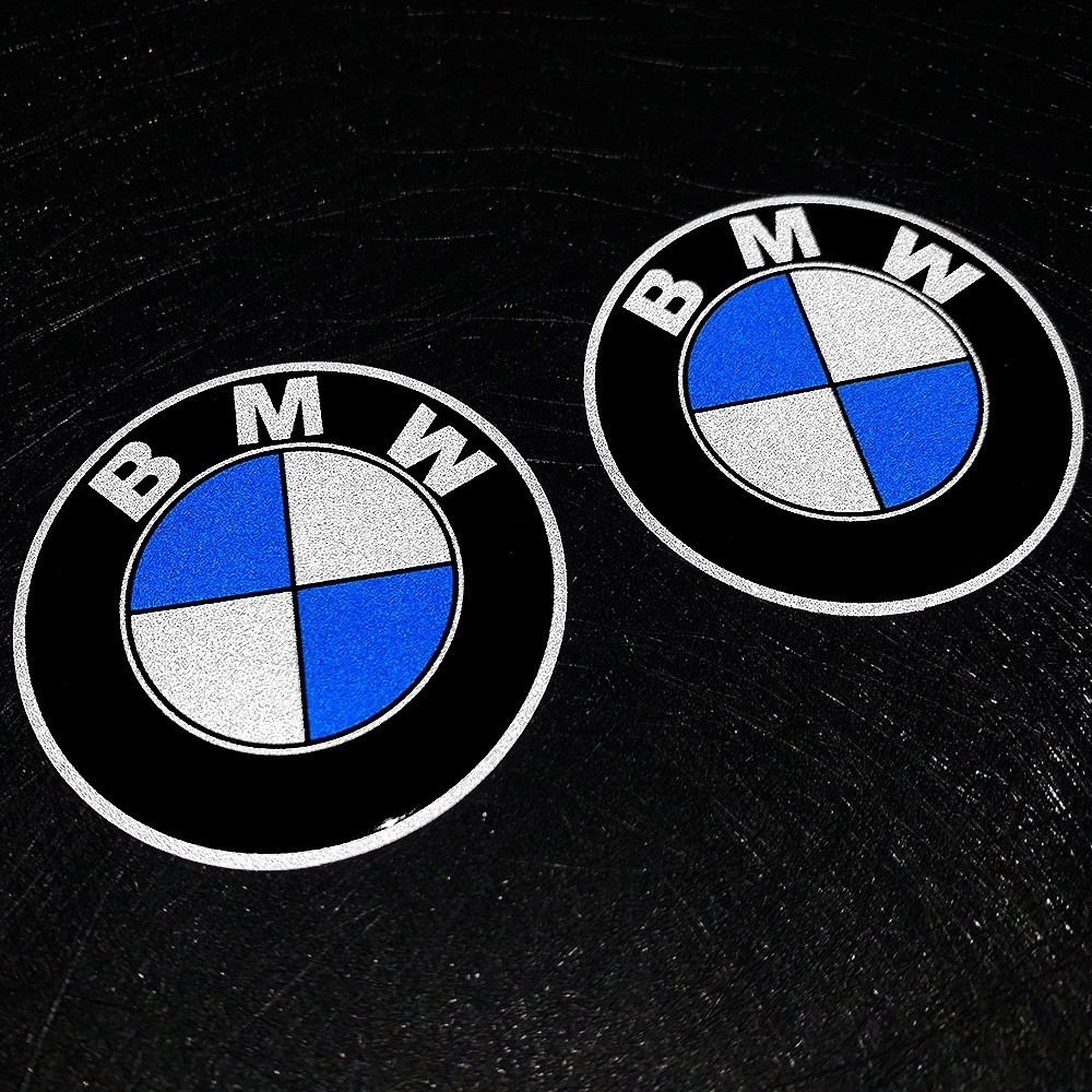 BMW Logo Reflective 3D Gel Sticker Car Front Hood Sticker Trunk Rear ...