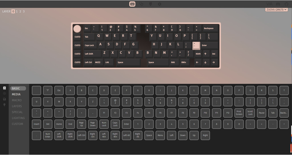 ZUOYA GMK70 Magnetic Split Type Mechanical Keyboard Kit 3mode BT/2.4G ...