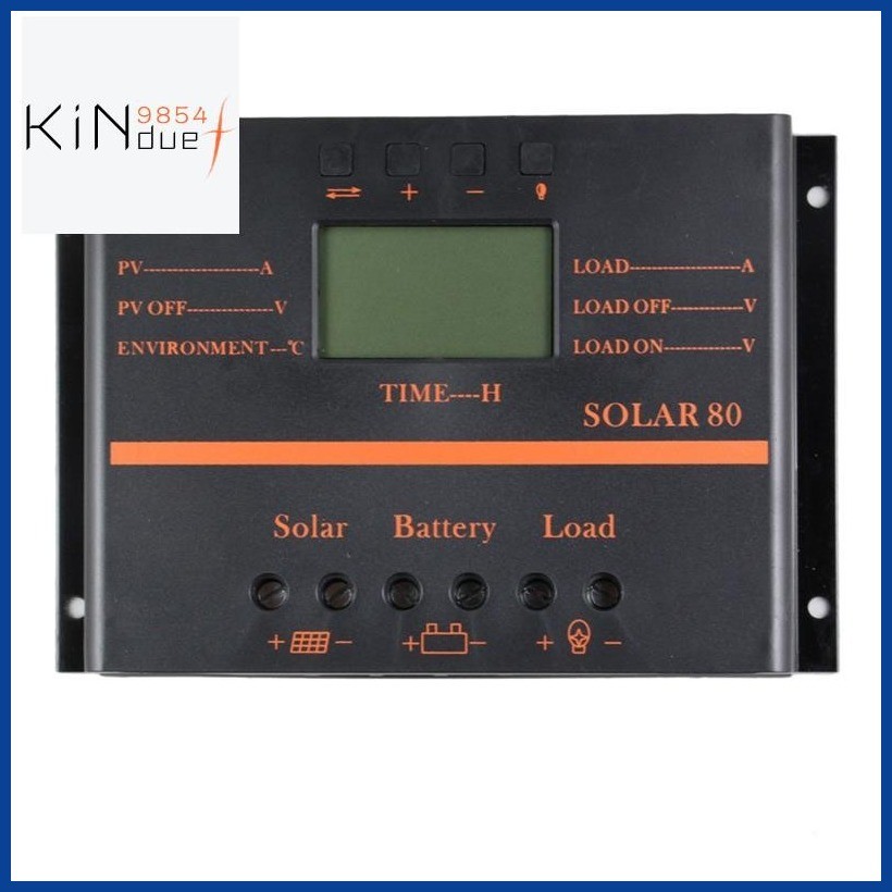 Charge Controller 80A Panel Custom Battery Regulator, Port Auto 12V/24V ...