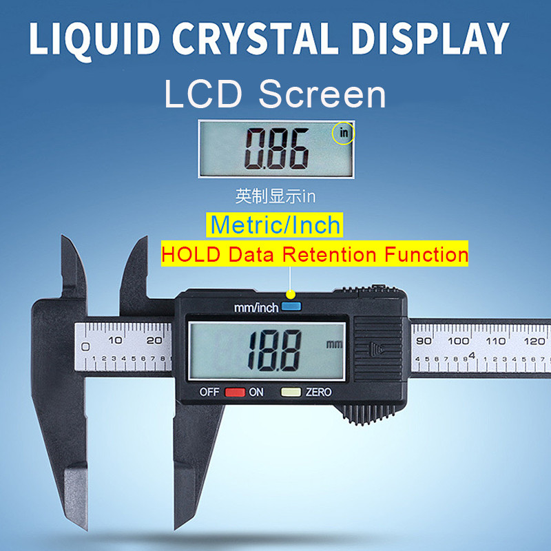 100mm 150mm Electronic Digital Vernier Caliper High Accuracy Gauge ...