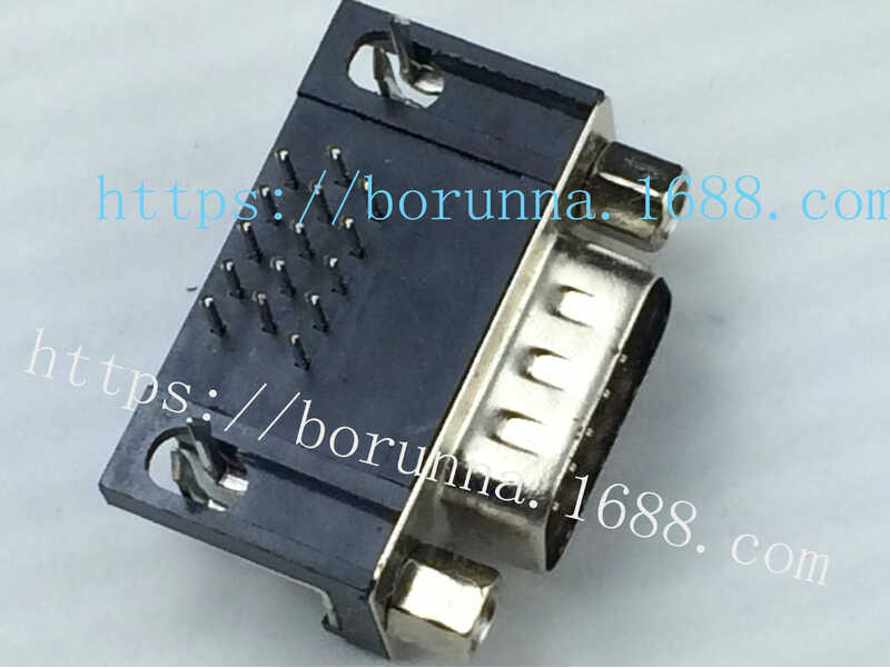 VGA socket (male socket) male head three row 15P 90 degree bent pin ...