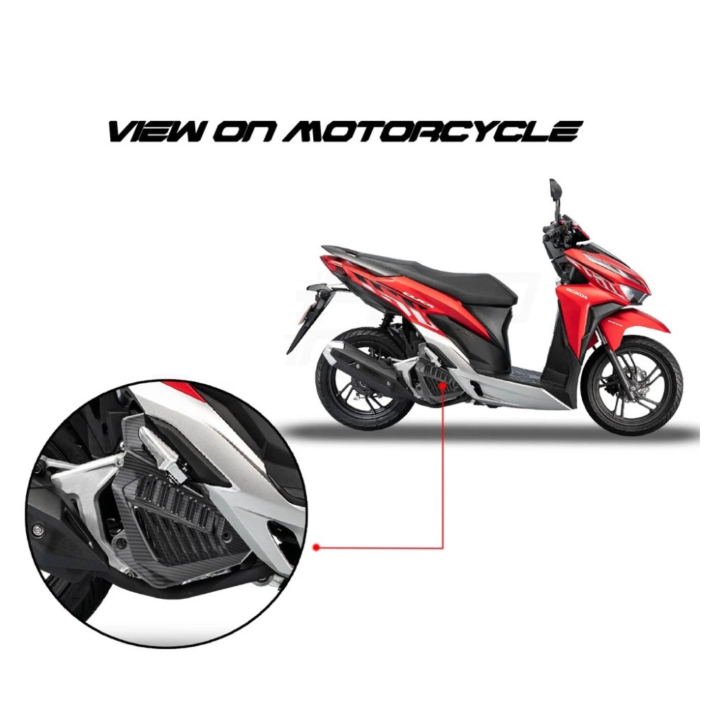 Honda Radiator Cover for Click 125i/150i/V2/V3 Game Changer Matte Black ...