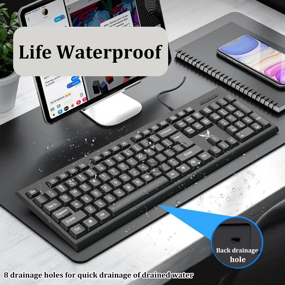 USB Wired Keyboard 104 Keys Standard Keyboard Laptop Gaming Keyboard ...
